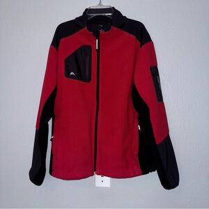 Stormtech Sweater Fleece Jacket Men’s Size XL Red Black Zip Pocket